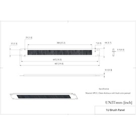 QiaoYoubang 10 Pack 1U Horizontal Rack Mount Cable Management Panel with Cable Entry Brush for 19-Inch Rack Or Cabinet Black (1UCMB1U10PC)
