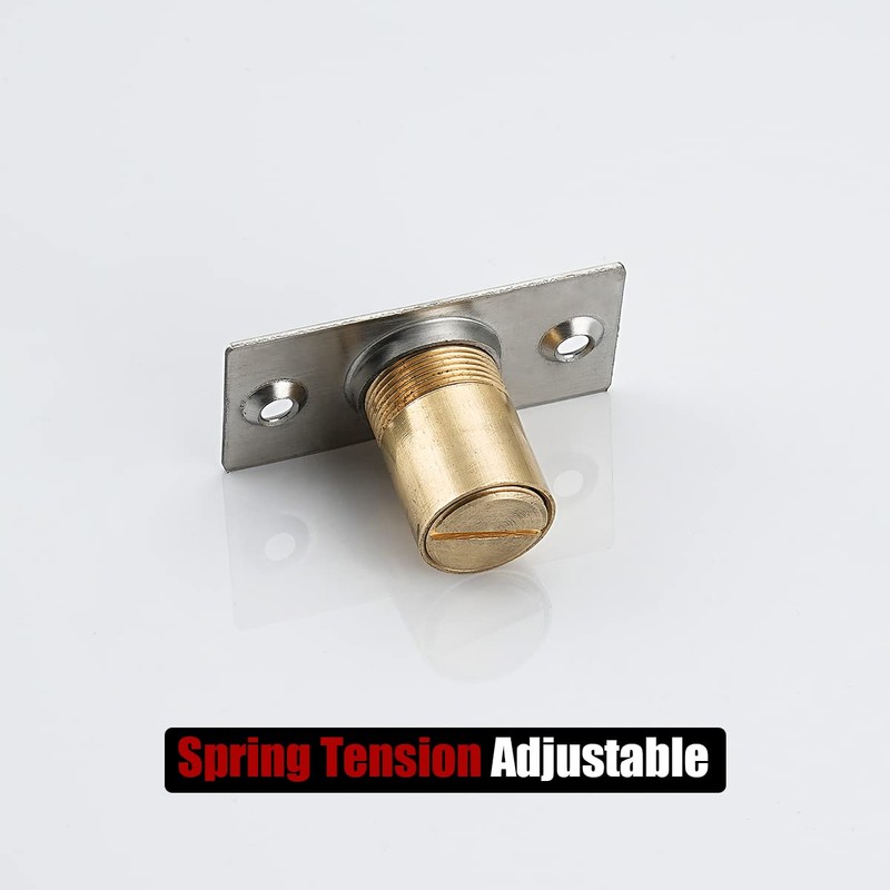 JQK Closet Door Ball Catch Hardware, Stainless Steel Catch Adjustable