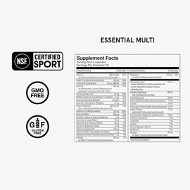 Momentous Essential Multivitamin for Women & Men - Complete Vitamin & Mineral Complex for Athletes & Wellness Enthusiasts - GMO-Free, Gluten-Free, 30 Servings