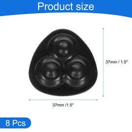 uxcell 8 Pcs Self Adhesive Caster Wheels, 360 Degree Rotation Mini Caster Swivel Rollers Universal Sticky Swivel Wheels for Furniture Storage Bins Trash Can (Black, 3 Nylon Rolling Ball)