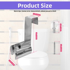 Toilet Sprayer Holder Stainless Steel Bidet Sprayer Holder Stainless Steel Holder for Handheld Shower Bathroom Personal Hygiene Spray Attachment with Hook Silver 4 Pack
