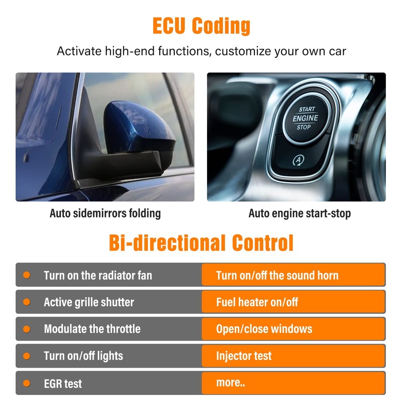 Launch Code Reader, All Systems Bi-Directional Professional Automotive Diagnostic Scan