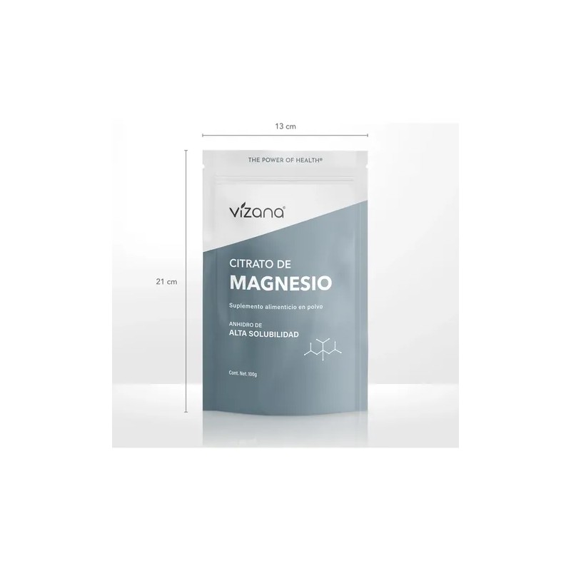Citrato De Magnesio En Polvo 100 G Vizana Nutrition