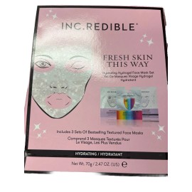 INC.redible INCredible Hydrating Face Mask Women’s Anti Aging Set Of 3 Masks Hydrantant 3pk