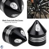 Unbranded Black Cut Front Axle Cap Nut Cover For Harley