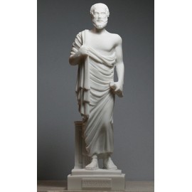 Aristotle Greek Philosopher and Scientist Cast Marble Statue Sculpture Figurine 9.7"