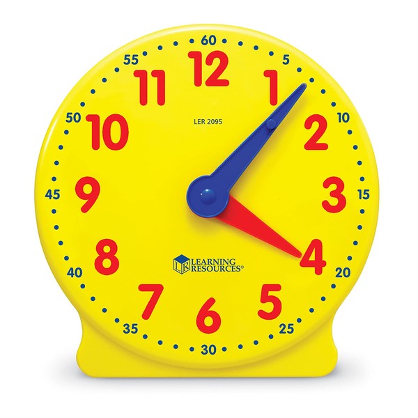 Learning Resources LSP 2095-J Learning Clock, Math Teaching Material, For Students, 5.1 inches (13 cm), Genuine Product