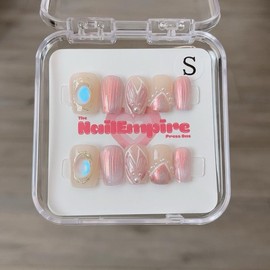 SHORT NAILS Part-1 | The Nail Empire | 10pcs Press On Nails | Nude color nails | Short nails | Square nails | Coffin nails | Cute| Glossy | Reusable | Most Affordable | High Quality | Nail haven| Nail heaven| - Design: 45, Size: L