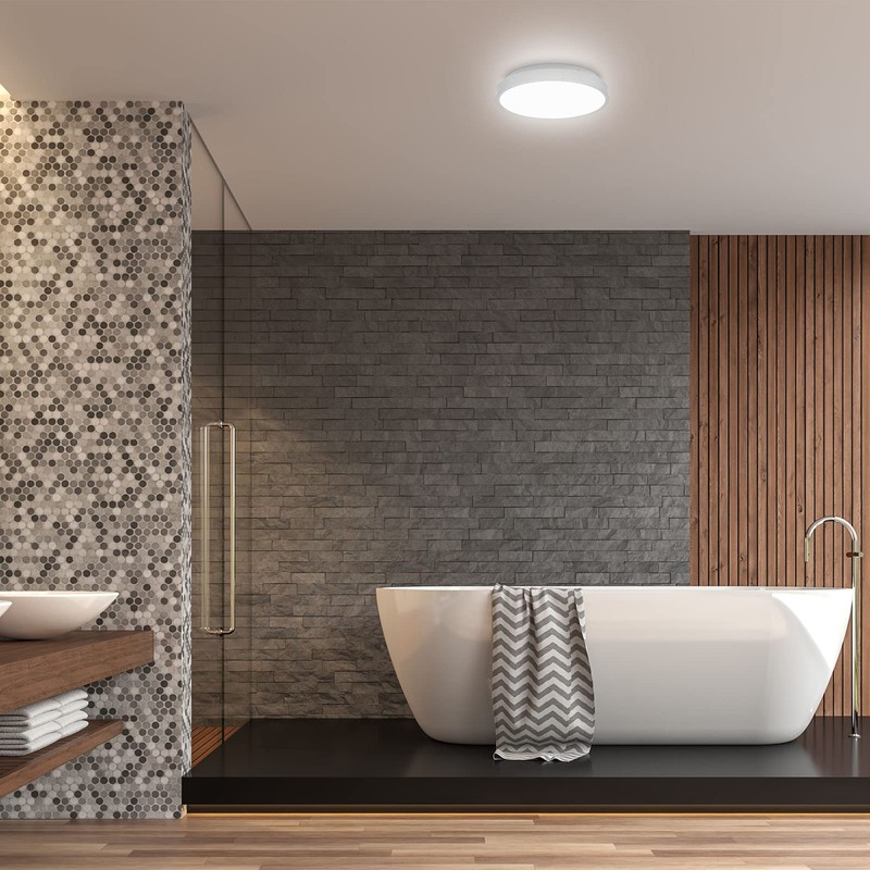 B.K.Licht - Ceiling Light for the Bathroom, Neutral White Light