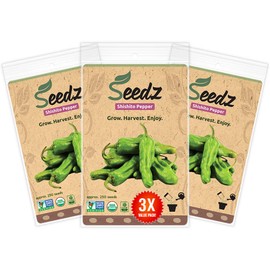 Organic Shishito Pepper Seeds, APPR. 175, 94% Germination Rate, Heirloom Vegetable Seeds, Certified Organic, Non GMO, Non Hybrid, USA