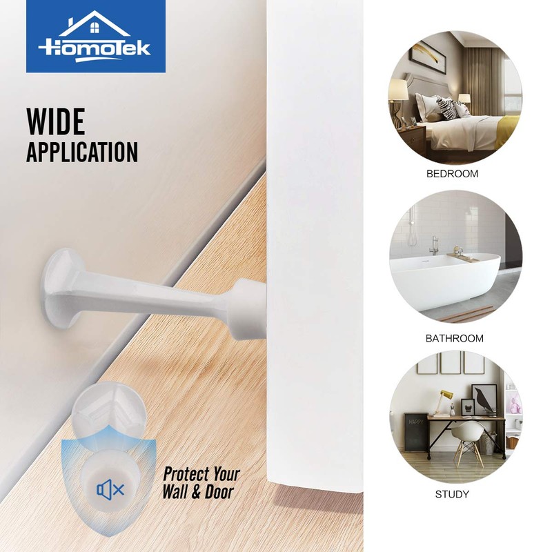 HOMOTEK 20 Pack Heavy Duty Solid Rigid Door Stop with