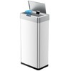 TLSUNNY 16 Gallon Motion Sensor Trash Can,Touchless Automatic Garbage Can,Brushed