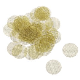 sourcing map Pipe Screen Brass Screens, 9/16 Inch(15mm) Diameter for Pipe Filter, Pack of 40
