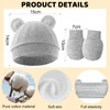 LOMSUXA 2 Sets Newborn Baby Hat Mittens Hospital Hat Beanie