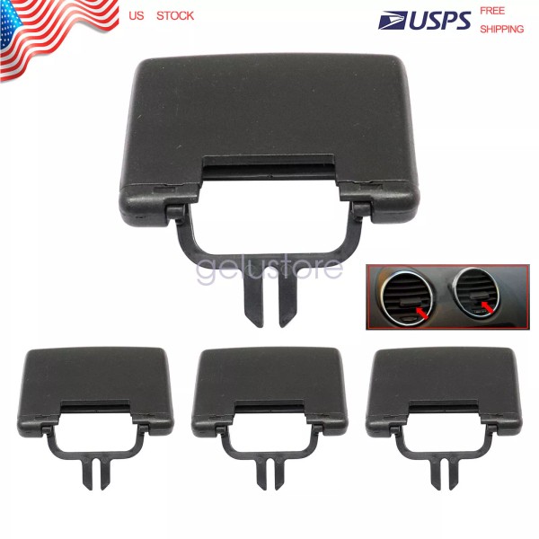 Soillar Black Center Contral A/C Air Vent Paddle Clip Fit