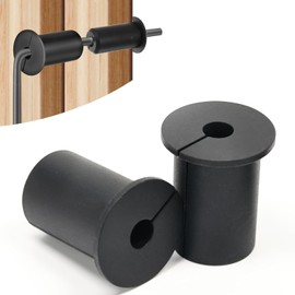 MANICAF Cable grommet wall for cable management set, 6 pieces cable guide, wall feed-through cable, black, wall feed-through cable