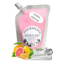 304CandleCo Large 3oz Squeeze Soy Wax Melt - April Fresh - 50 SCENTS! - Highly Fragrant & Hand-Crafted - Easy Mix & Match - American Made - Perfect for Wax Warmers