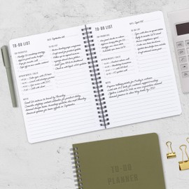 ZICOTO Aesthetic To Do List Notebook - Modern Daily Planner to Easily Organize Your Tasks And Boost Productivity - Stylish Undated Planner And School or Office Supplies For Men