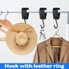 YiLUXmyyxgs 10 Sets S Hooks for Hanging, S-Hook with Leather