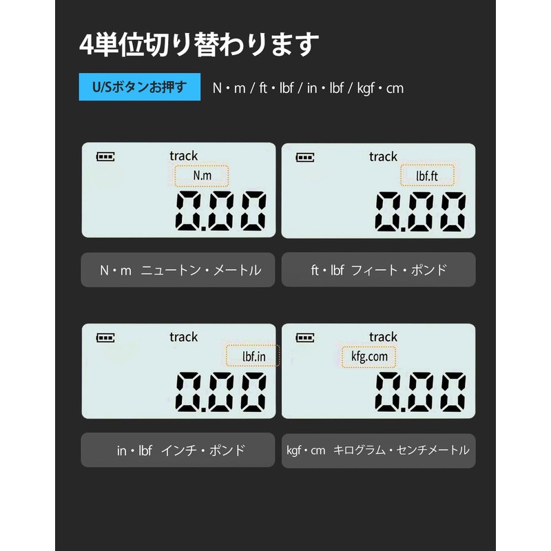 GOYOJO Digital Torque Meter, High Accuracy, Right ±2%/Left ±2.5 Digital