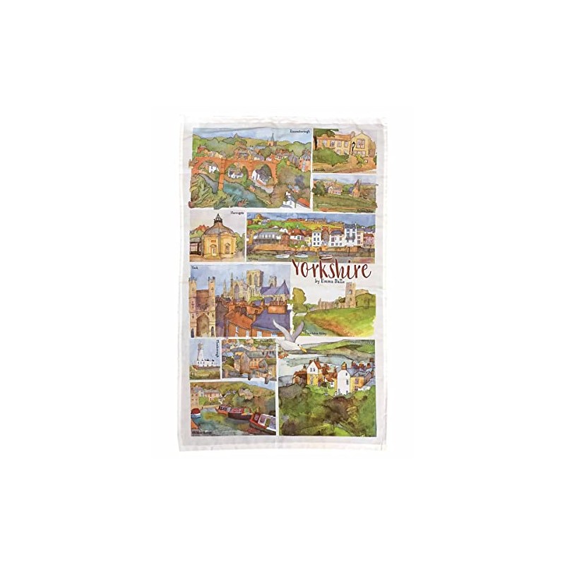 Emma Ball Designs YORKSHIRE 100% Cotton Tea Towel Made in