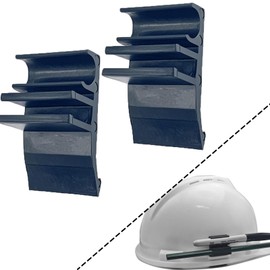 Hard Hat Accessory Clip - Injection-Molded PETG Pencil & Marker Holder, Elastic Slot Fits Milwaukee Markers, Heat-Resistant