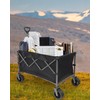 185L Collapsible Foldable Wagon with 300lbs Weight Capacity, Heavy Duty