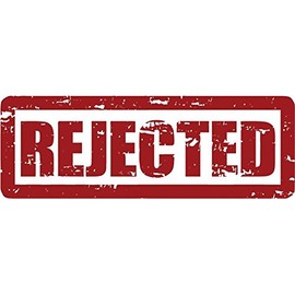 Zirni Rejected Approval Grunge Stamp Sticker Decal Design 5'' X 3''