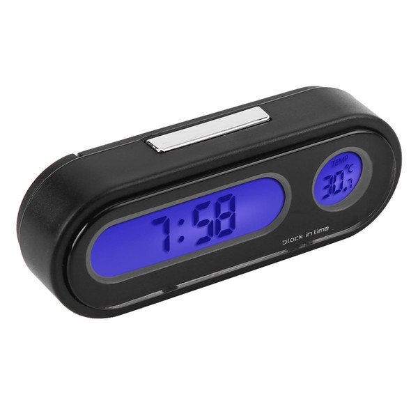 VOBOR 2 in 1 Car Digital Clock with Thermometer, Universal