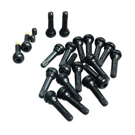 EASYBERG TR414 Snap-in Tire Wheel Valve Stems Medium Black Rubber Kit Universal 25pcs