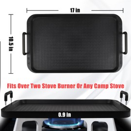 CukAid Flat Top Grill - Non-Stick Stovetop Griddle, Aluminum, Dishwasher Safe