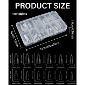 CULEB 120 Stück Dual Nail Form Set,Transparente Wassertropfen Form 12 Größen Nagelverlängerung Gel Nägel,Polygel Starter für Polymer Gel,Polygel Extension,Maniküre Nagelkunst Design Salon DIY