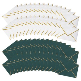 Pack of 60 Invitation Envelopes, Exquisite Envelopes with Gold Edge, Greeting Card Envelopes, Wedding and Birthday Invitation Envelopes, Invitation Packaging Envelopes (13.5 x 18.5 cm)