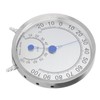 Round Thermometer Stainless Steel Waterproof Heat Resistant Thermometer Hygrometer for