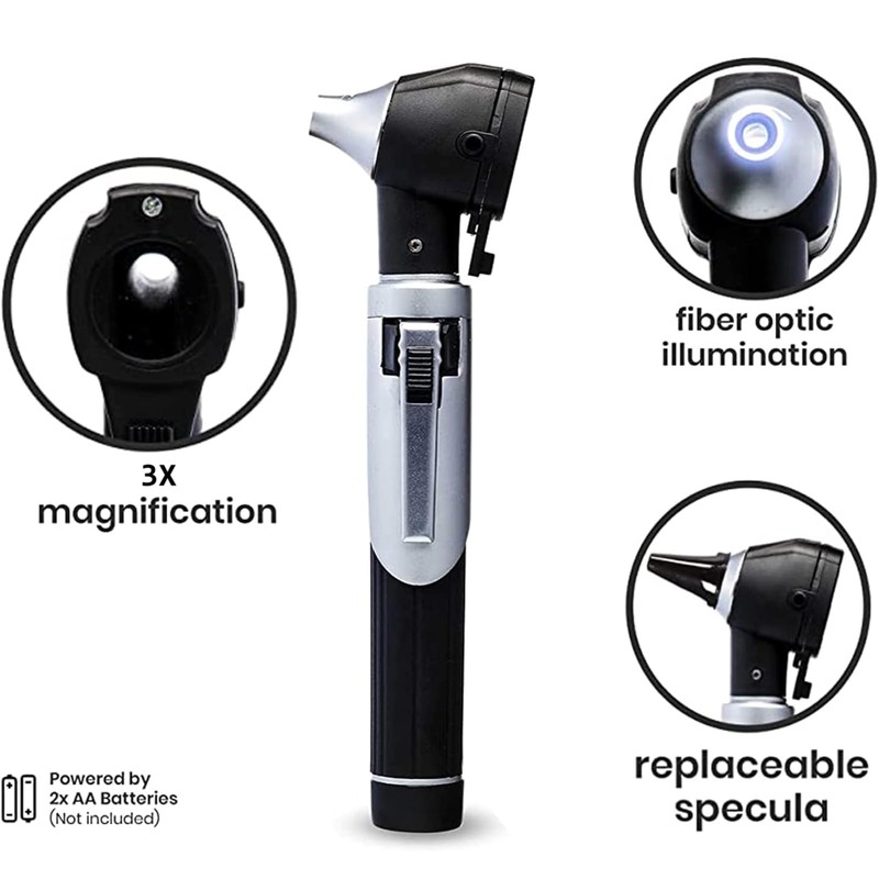 MJW Fiber Optic Mini Otoscope Ear Healthy Tool for Home