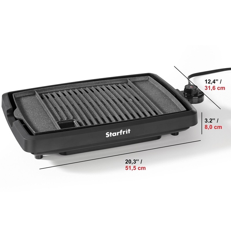 Starfrit The Rock Indoor Smokeless Electric BBQ Grill - Non-Stick