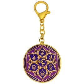 Juanxian Feng Shui Life Force Amulet Keychain 7 Chakra Mandala Keychain