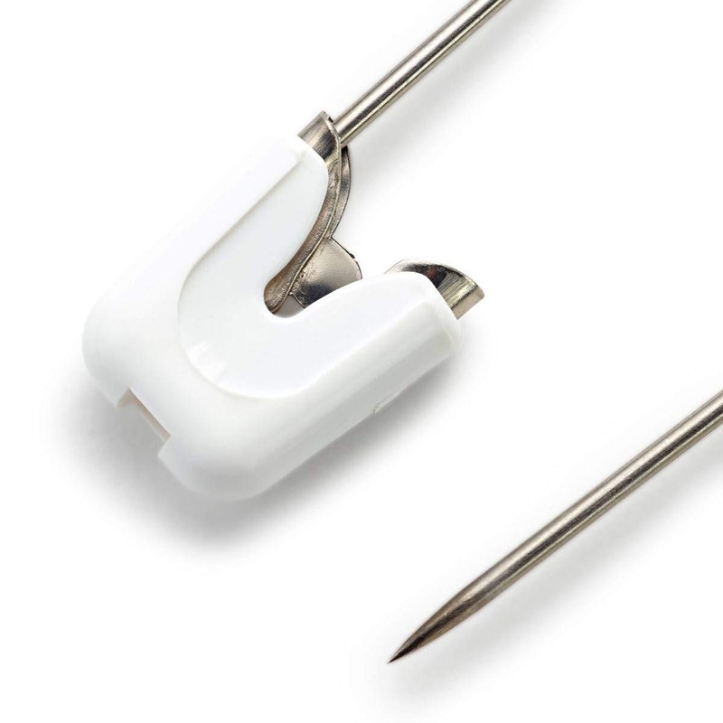 Prym Nappy Pins, Metal, White, 55 mm (4 pins)