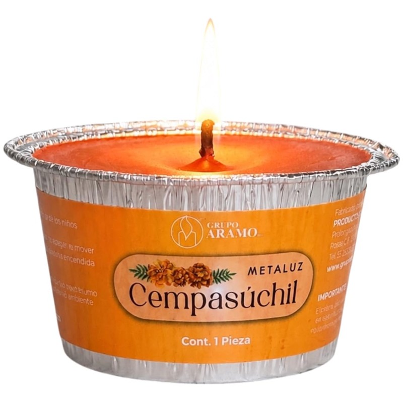 Pack Vela AROMATICA | Metaluz CEMPASuCHIL | 3 piezas |