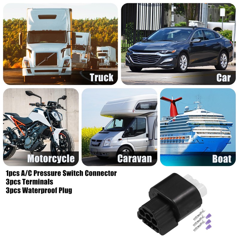 X AUTOHAUX 1 Set A/C Pressure Switch Connector for Honda