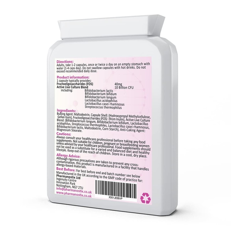 PharmaFlora 10 Billion CFU- 60 Vegan Targeted Capsules - High-Strength