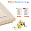 JOYDECOR 10 Pack 5 Pairs 3/8 Inch Overlay Gold Cabinet