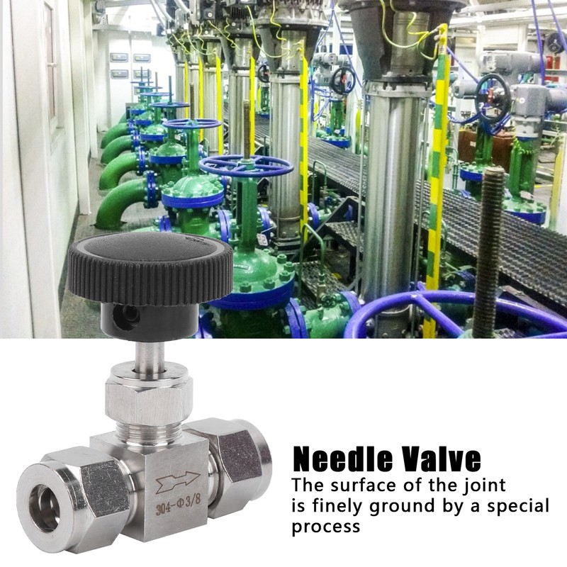 304 Stainless Steel Valve 2‑Way High Pressure Needle Flow Control