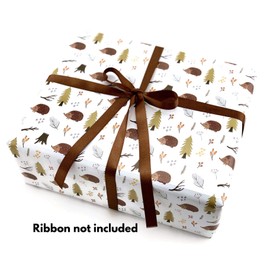 Hedgehog Wrapping Paper Woodland Gift Wrap - Folded Flat 30 x 20 Inch 3 Sheets