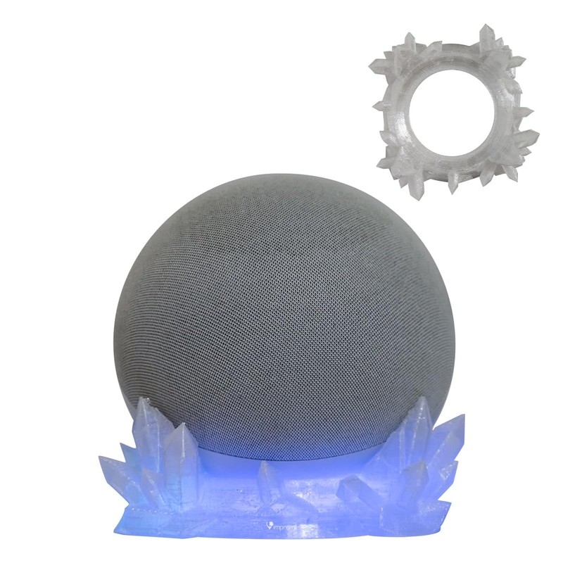 impremli Soporte para Alexa Echo (HD) Tipo Cristales (Traslúcido)