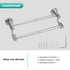 Retractable Towel Rail High-Low Double Rod Bathroom Hand Towel Holder