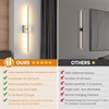 Wireless Battery Operated Wall Sconces, 11000mAh Rechargeable Brushed Nickel Wall