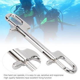 VGEBY Double Ended Snap Clips, Double Ended Snap Clips, Stainless Steel Diving Double Eye Bolt Snap Hooks Buckle for BCD, Carrying Belt