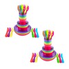 Cuddly Hippo Kids Plastic Dinnerware Set of 72 Multi Color