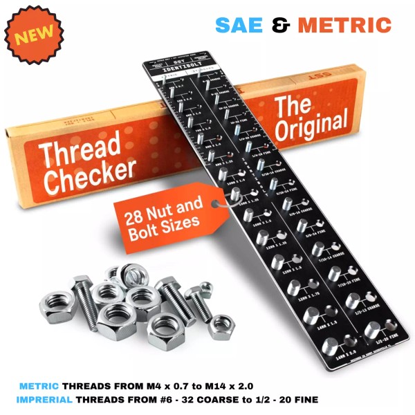 Unbranded Bolt Nut Thread Checker Gauge Tool SAE/Metric Garage Mechanic